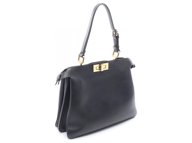 Borsa Fendi Peekaboo Soft Medium Nero - vista 2