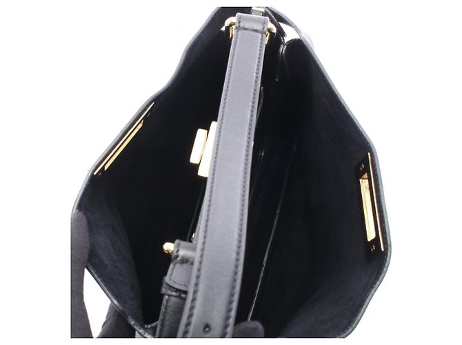 Borsa Fendi Peekaboo Soft Medium Nero - vista 3
