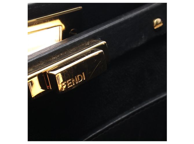 Borsa Fendi Peekaboo Soft Medium Nero - vista 5