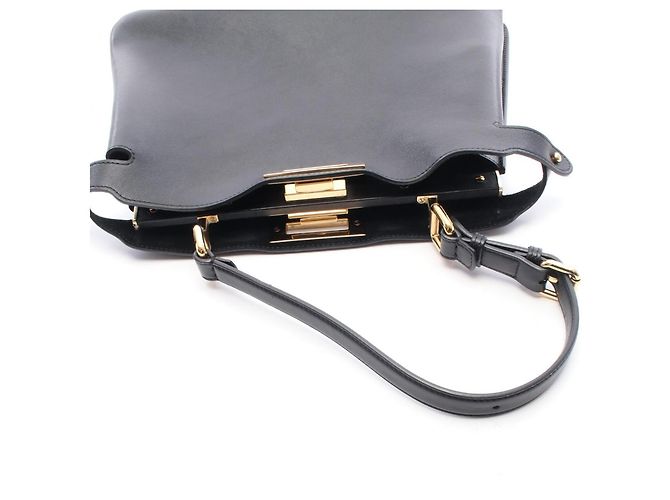 Borsa Fendi Peekaboo Soft Medium Nero - vista 6