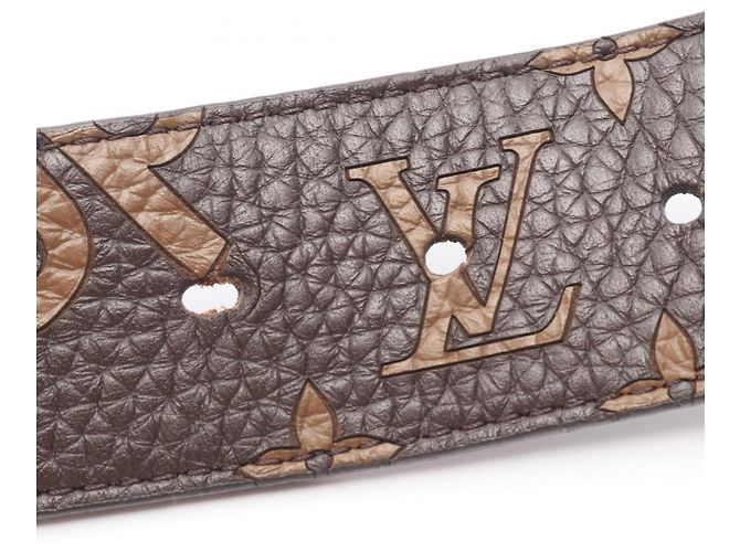 Louis Vuitton x Supreme LV Initial Leather Belt Brown Black Golden - view 10