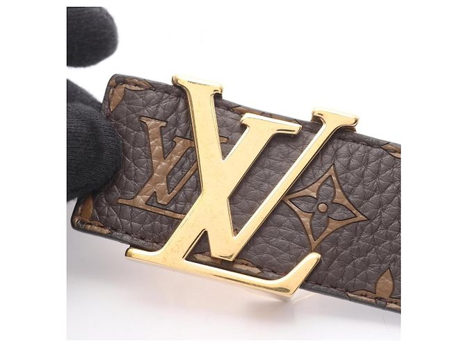 Louis Vuitton x Supreme LV Initial Leather Belt Brown Black Golden - view 2