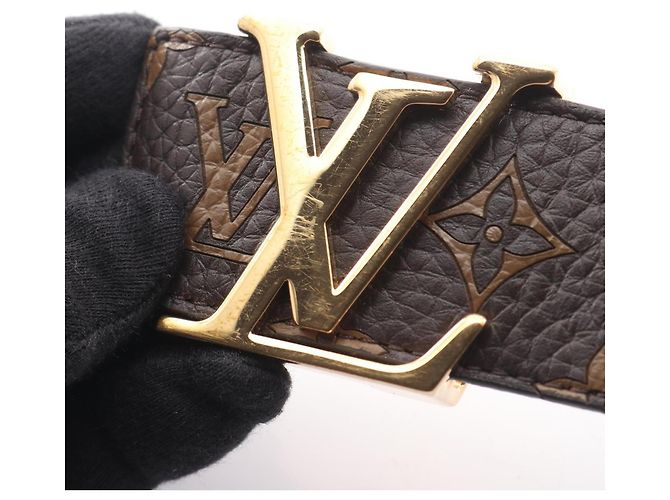 Louis Vuitton x Supreme LV Initial Leather Belt Brown Black Golden - view 8