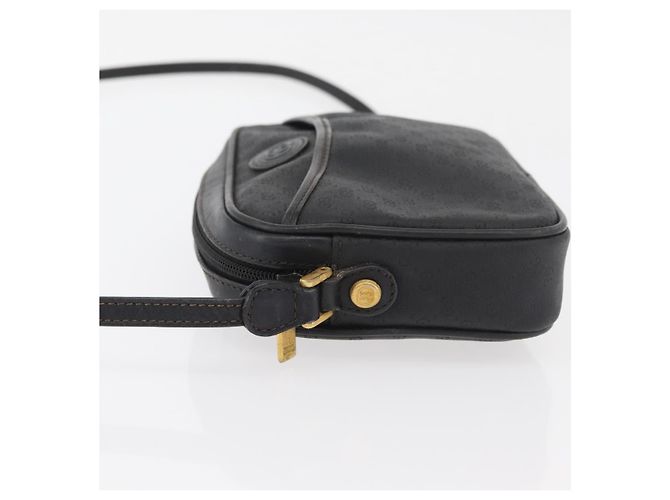 Gucci Borsa a spalla Micro GG Supreme in PVC Nero Oro Auth 176880 D'oro - vista 5