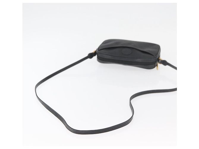 Gucci Borsa a spalla Micro GG Supreme in PVC Nero Oro Auth 176880 D'oro - vista 7