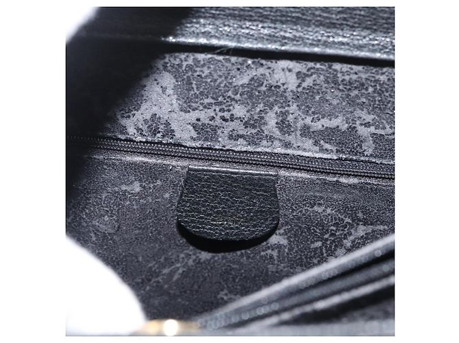 Borsa a mano in pelle scamosciata nera e oro GUCCI Bamboo 002 1196 0260 Auth 176869 Nero D'oro - vista 14