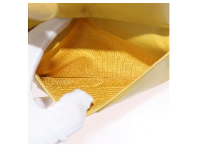CHANEL COCO Cartera Larga Mark Piel Caviar Oro Amarillo CC Auth BA12318 Dorado - vista 15