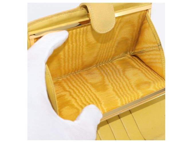 CHANEL COCO Cartera Larga Mark Piel Caviar Oro Amarillo CC Auth BA12318 Dorado - vista 18