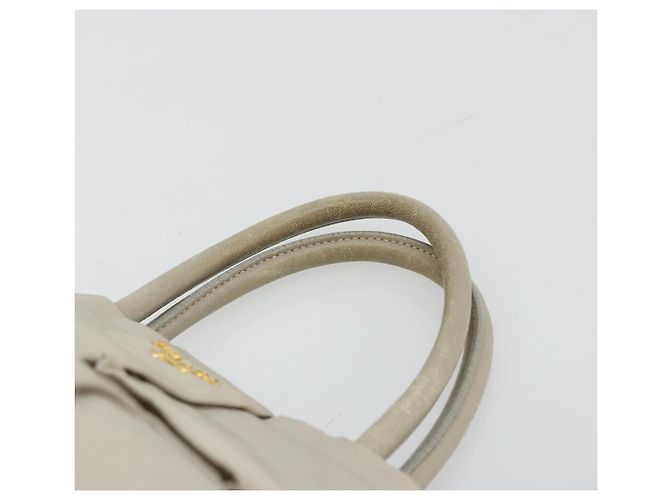 Ribbon PRADA Borsa a Mano in Nastro Nylon Beige Oro Auth mr2363 D'oro - vista 8