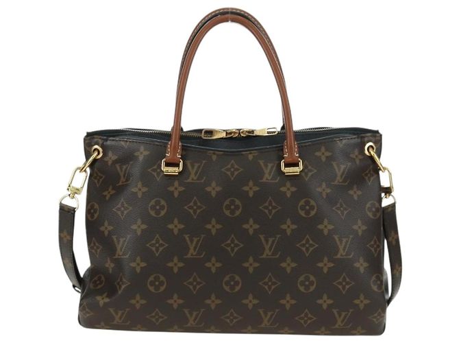 LOUIS VUITTON Borsa a Mano Monogram Pallas MM 2way Nera M42756 LV Auth 176310SAV Nero Monogramma - vista 2