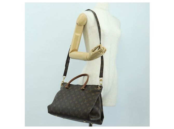 LOUIS VUITTON Borsa a Mano Monogram Pallas MM 2way Nera M42756 LV Auth 176310SAV Nero Monogramma - vista 27