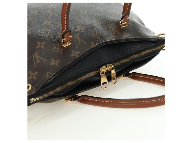 LOUIS VUITTON Borsa a Mano Monogram Pallas MM 2way Nera M42756 LV Auth 176310SAV Nero Monogramma - vista 6