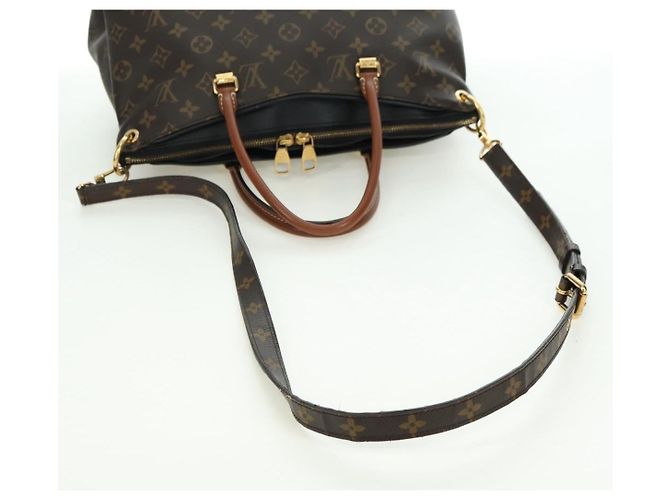 LOUIS VUITTON Borsa a Mano Monogram Pallas MM 2way Nera M42756 LV Auth 176310SAV Nero Monogramma - vista 9