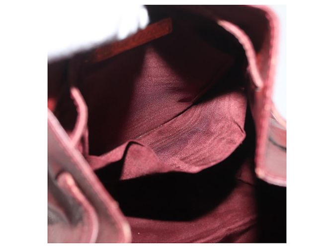 CARTIER Borsa a Spalla Must Line in Pelle Bordeaux Oro Auth 175108 D'oro Bordò - vista 19