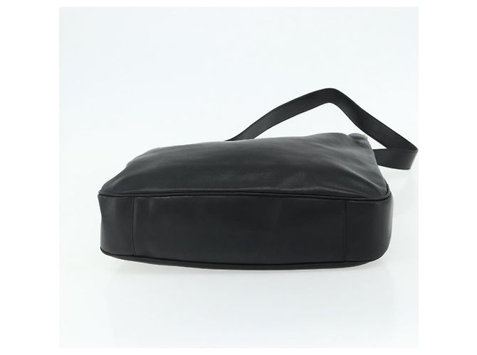 Borsa a mano in pelle GUCCI Bamboo 2way Nero Oro 001 3754 1577 Auth ep14302 D'oro - vista 11
