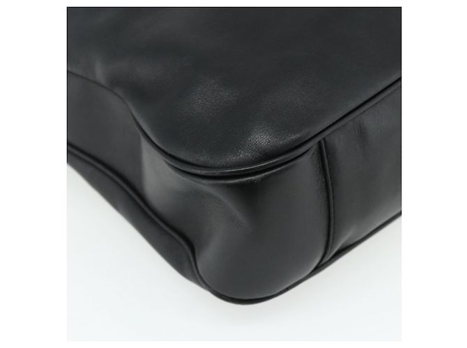 Borsa a mano in pelle GUCCI Bamboo 2way Nero Oro 001 3754 1577 Auth ep14302 D'oro - vista 13