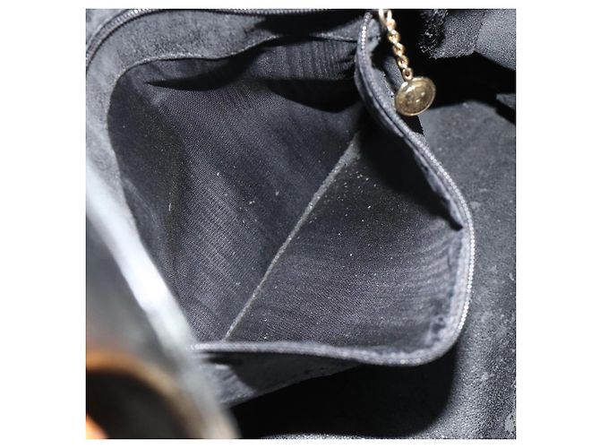 Borsa a mano in pelle GUCCI Bamboo 2way Nero Oro 001 3754 1577 Auth ep14302 D'oro - vista 21