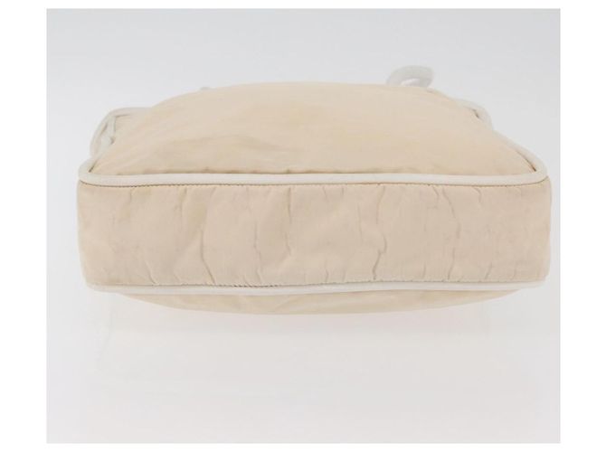 Céline Borsa Tote in Nylon Avorio Oro Auth 177163 D'oro Crudo - vista 10
