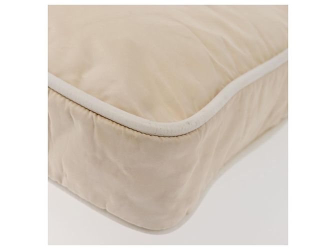 Céline Borsa Tote in Nylon Avorio Oro Auth 177163 D'oro Crudo - vista 14