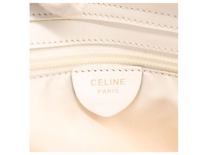 Céline Borsa Tote in Nylon Avorio Oro Auth 177163 D'oro Crudo - vista 16