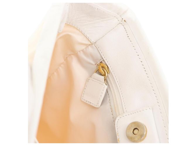 Céline Borsa Tote in Nylon Avorio Oro Auth 177163 D'oro Crudo - vista 20