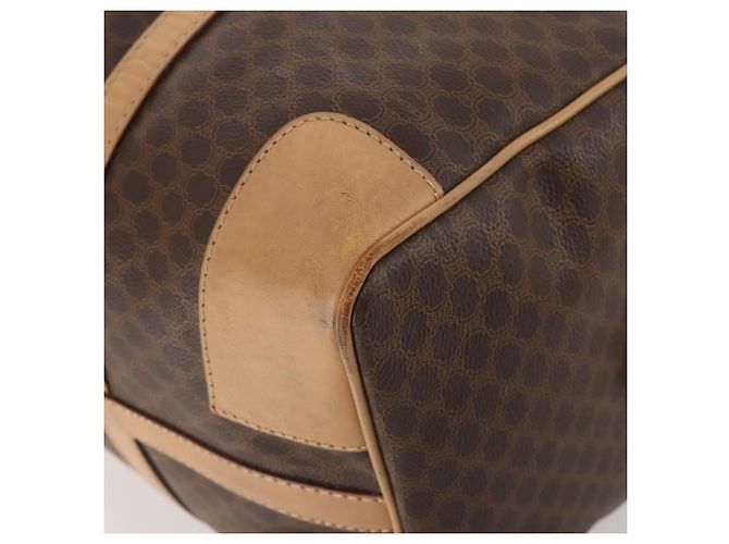 Céline Bolsa Boston em lona Macadam CELINE em couro PVC marrom dourado Auth mr2416 - vista 10