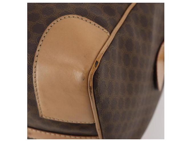 Céline Bolsa Boston em lona Macadam CELINE em couro PVC marrom dourado Auth mr2416 - vista 12