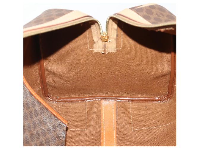 Céline Bolsa Boston em lona Macadam CELINE em couro PVC marrom dourado Auth mr2416 - vista 20