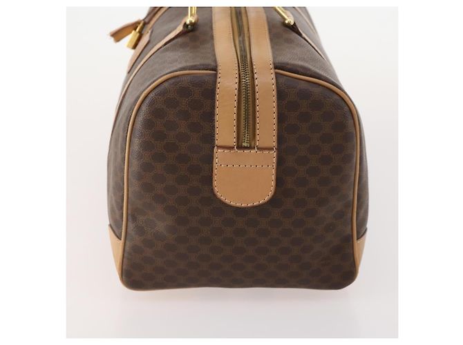 Céline Bolsa Boston em lona Macadam CELINE em couro PVC marrom dourado Auth mr2416 - vista 4