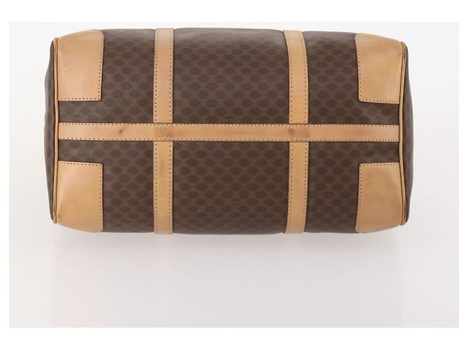 Céline Bolsa Boston em lona Macadam CELINE em couro PVC marrom dourado Auth mr2416 - vista 9