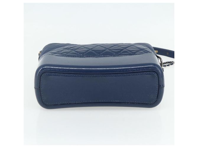 Borsa Chanel Chain Gabriel De Chanel in pelle caviar blu oro CC Auth ka4104SAV D'oro - vista 9