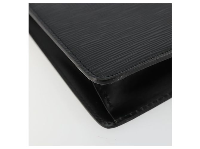 LOUIS VUITTON Pochette Uomo Epi Borsa a Mano Nera M52522 LV Auth ep14051 Nero - vista 14