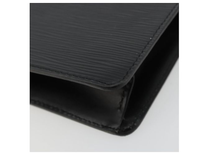 LOUIS VUITTON Pochette Uomo Epi Borsa a Mano Nera M52522 LV Auth ep14051 Nero - vista 15