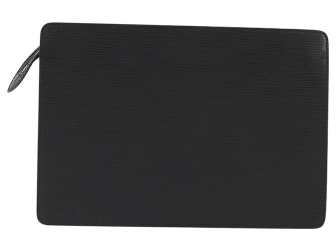 LOUIS VUITTON Pochette Uomo Epi Borsa a Mano Nera M52522 LV Auth ep14051 Nero - vista 2