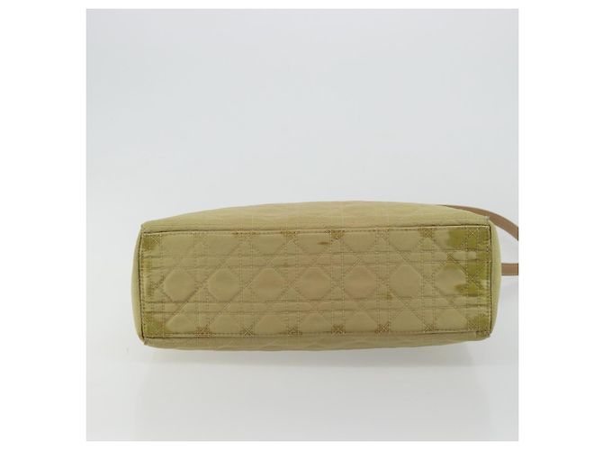 Borsa Canage in nylon 2 in 1 Christian Dior verde oro Auth 176178 D'oro - vista 11