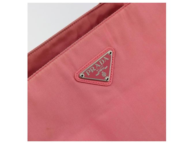 PRADA Borsa a mano in nylon rosa argento Auth bs34689 - vista 14