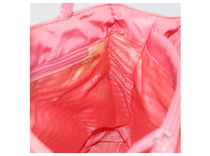 PRADA Borsa a mano in nylon rosa argento Auth bs34689 - vista 17