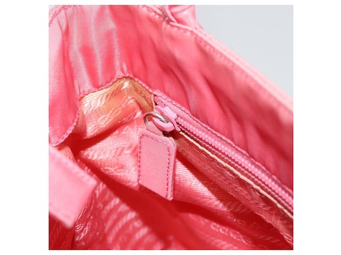 PRADA Borsa a mano in nylon rosa argento Auth bs34689 - vista 19
