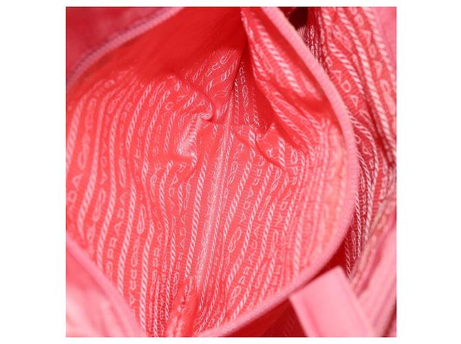 PRADA Borsa a mano in nylon rosa argento Auth bs34689 - vista 20