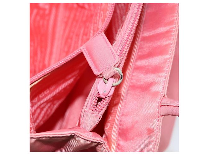 PRADA Borsa a mano in nylon rosa argento Auth bs34689 - vista 21