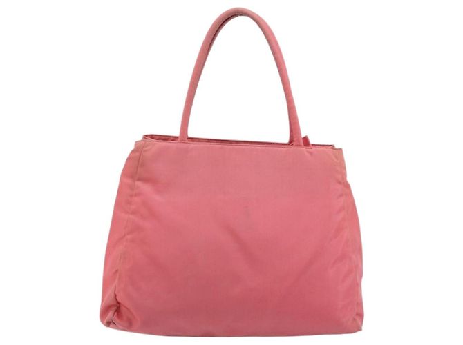 PRADA Borsa a mano in nylon rosa argento Auth bs34689 - vista 3
