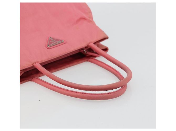 PRADA Borsa a mano in nylon rosa argento Auth bs34689 - vista 7