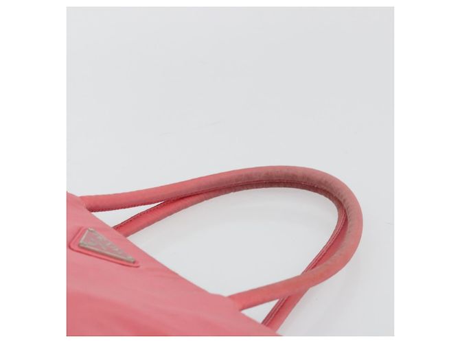 PRADA Borsa a mano in nylon rosa argento Auth bs34689 - vista 8