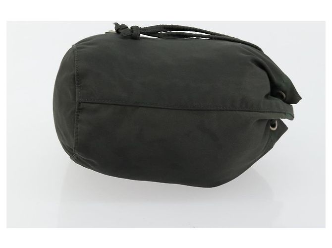 PRADA Zugbeutel aus Nylon Khaki Silber authentisch bs34644 - Ansicht 4