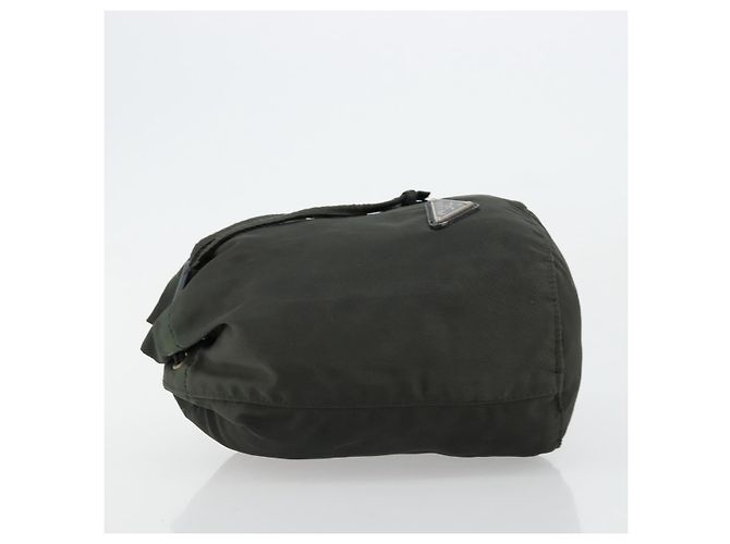 PRADA Zugbeutel aus Nylon Khaki Silber authentisch bs34644 - Ansicht 5