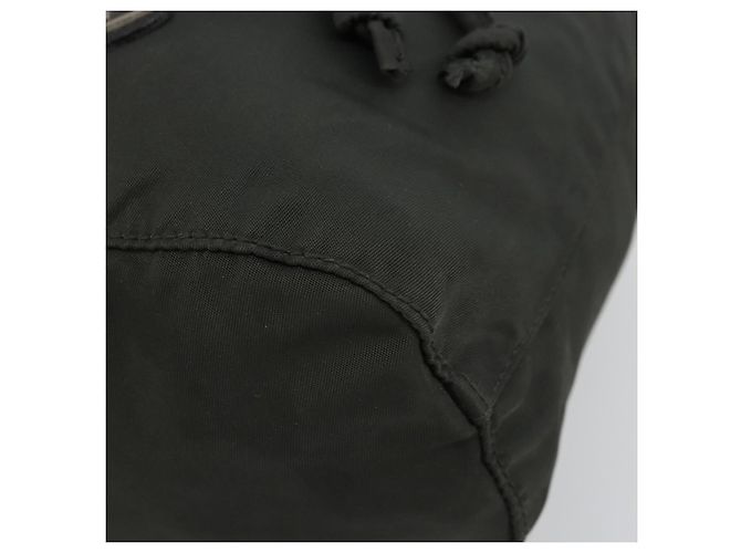 PRADA Zugbeutel aus Nylon Khaki Silber authentisch bs34644 - Ansicht 8