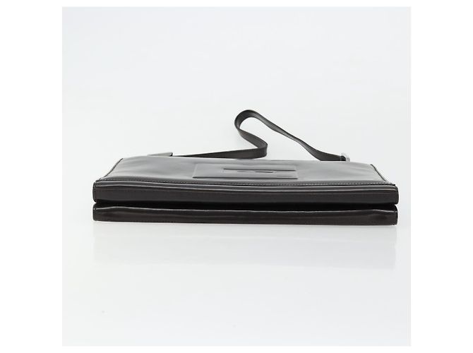 Bolso de Hombro GUCCI Cuero Patente Negro Plata 001 3033 Auth am11430 - vista 9