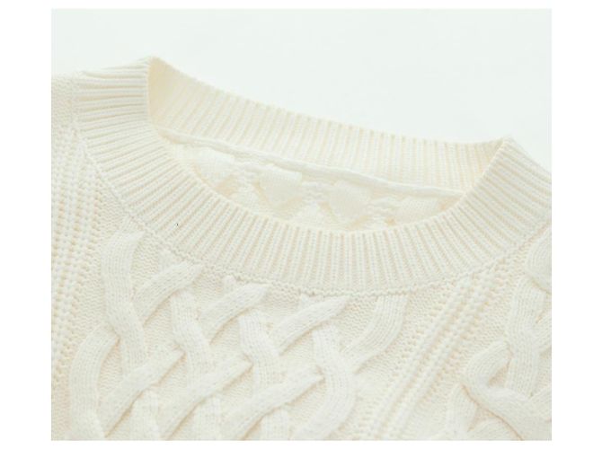 LOUIS VUITTON Maglione in Maglia Cotone XS Bianco LV Auth 174771A - vista 5