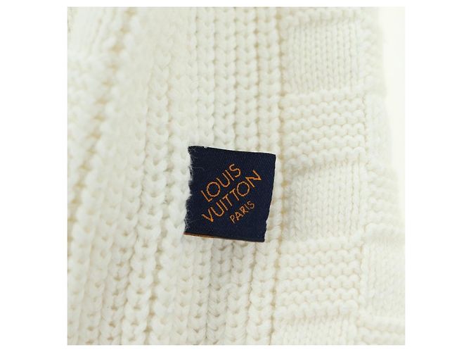 LOUIS VUITTON Maglione in Maglia Cotone XS Bianco LV Auth 174771A - vista 9