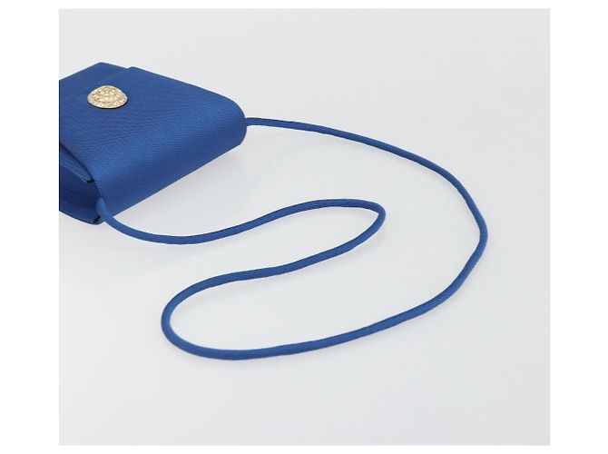 Borsa a Spalla SAINT LAURENT Satin Blu Oro Auth 176819A D'oro - vista 7